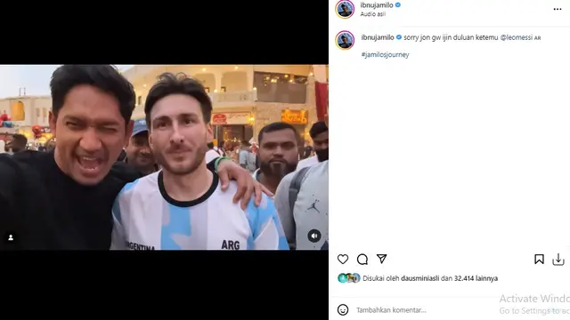 Ibnu Jamil - Lionel Messi (Foto: Instagram/@ibnujamilo)
