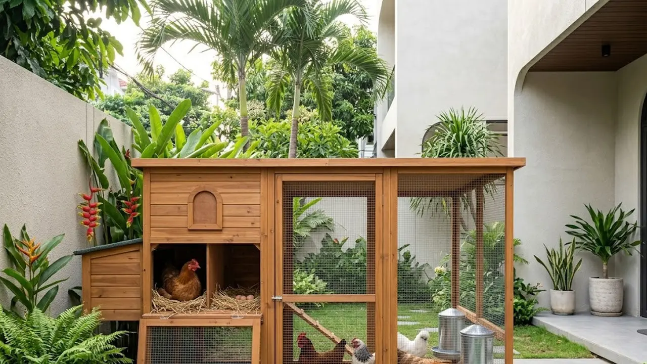 Desain Kandang Ayam Minimalis di Lahan Sempit Belakang Rumah tapi Tetap Sehat