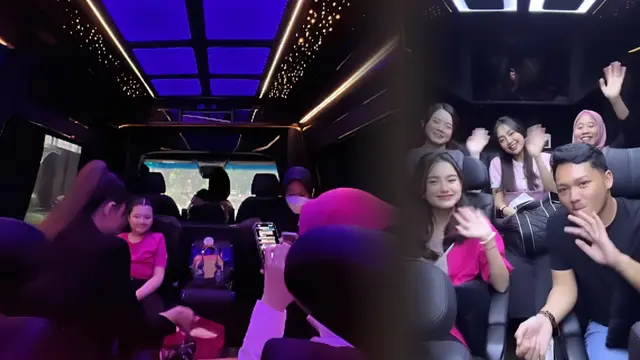 Suasana Mobil Ashanty Dalam Perjalanan Menuju Konser Blackpink di GBK. (Instagram: @azriel_hermasnyah)