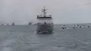 Dalam acara ini, 51 Kapal Perang TNI AL berparade di Teluk Jakarta. (Foto: Istimewa)