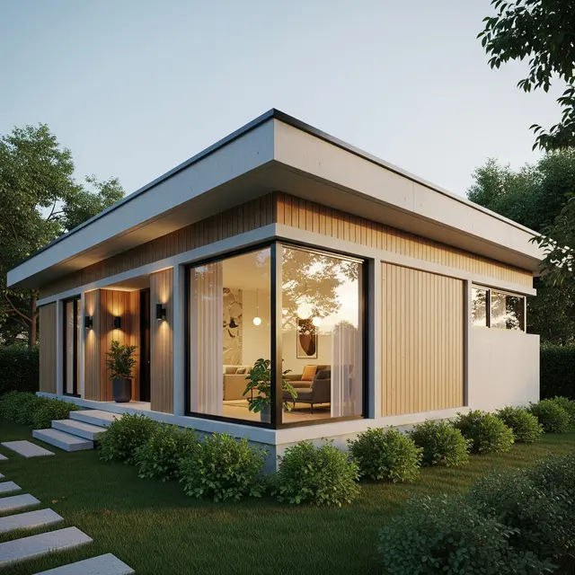 Rumah Minimalis Elegan 1 Lantai dengan Bukaan Jendela Dua Arah (Gemini AI)