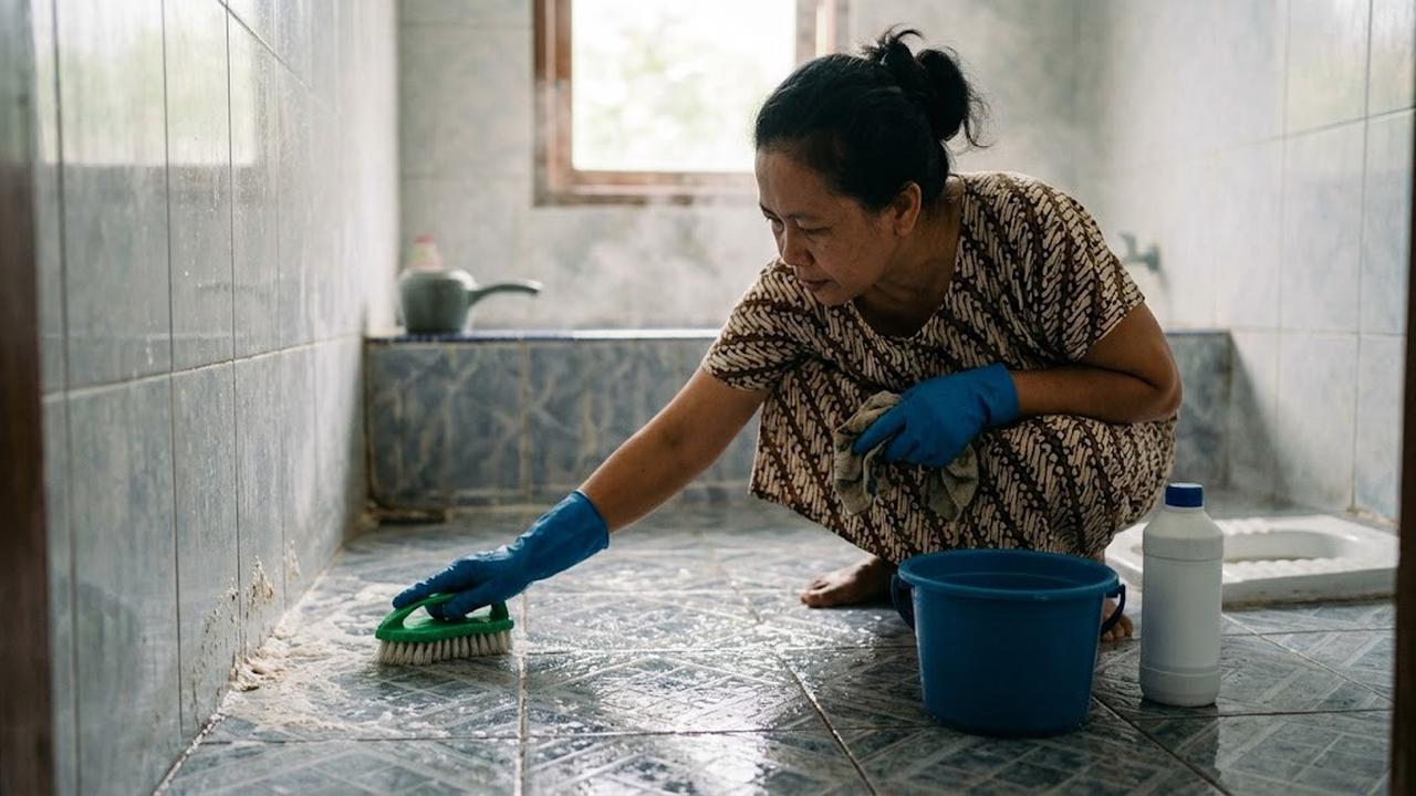 10 Cara Membersihkan Kerak Sabun di Lantai Kamar Mandi, Bikin Kinclong