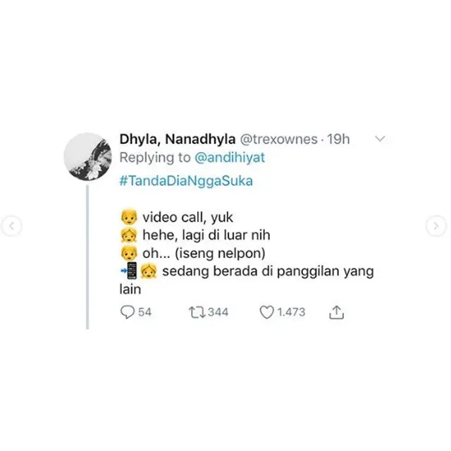tanda gebetan tak suka