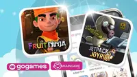 Game Fruit Ninja dan Jetpack Joyride kini hadir di aplikasi Gojek. (Ist.)