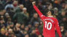 Manchester United sukses menumbangkan Bournemouth pada laga Liga Inggris 2022/2023 pekan ke-19 yang digelar di Old Trafford, Rabu (4/1/2023). (AP Photo/Dave Thompson)