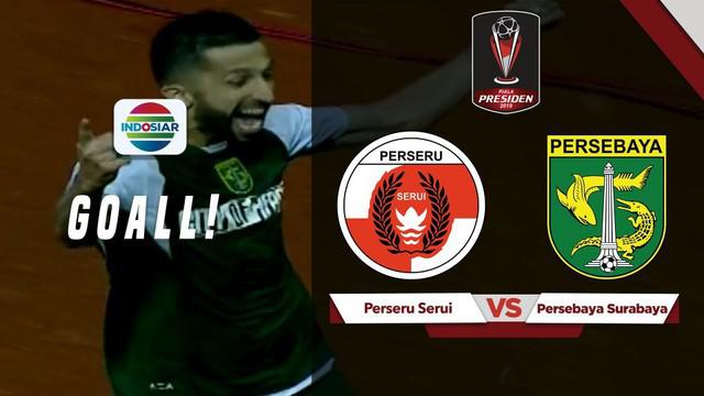 Berita video gol Manu Jalilov ke gawang Perseru Serui pada menit ke-89 mengantarkan Persebaya Surabaya menang dramatis pada laga pertamanya di grup A Piala Presiden 2019 di Stadion Si Jalak Harupat, Sabtu (2/3/2019).