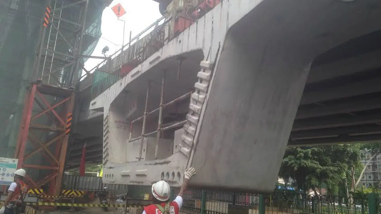 Pemasangan box girder paket Tendean