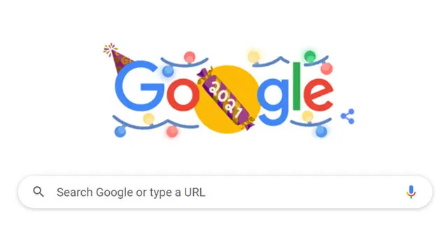 Google Doodle Sambut Tahun Baru 2022