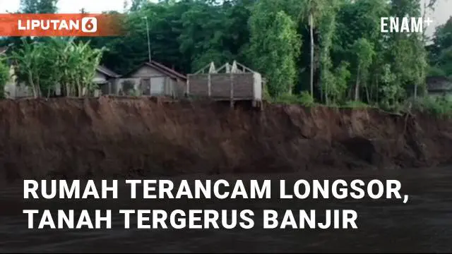VIDEO: Viral Rumah-rumah di Bantul Terancam Longsor, Diduga Tanah Tergerus Banjir