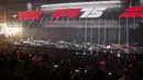 Acara peluncuran tim Formula 1 yang bertajuk 'F1 75' di O2 Arena, London, Selasa (18/02/2025). (AP Photo/Kin Cheung)
