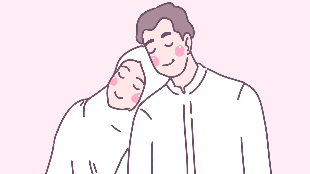 Ilustrasi pasangan, muslim