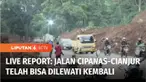 Sempat terputus akibat adanya longsor karena gempa, Jalan arteri Cipanas-Cianjur sudah dapat dilewati kembali oleh pengendara.