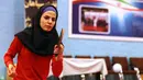 Neda Shahsavari adalah atlet wanita Iran pertama yang tampil di olimpiade. Wanita kelahiran 21 September 1986 ini tampil di Olimpiade London 2012. (AFP/Atta Kenare)