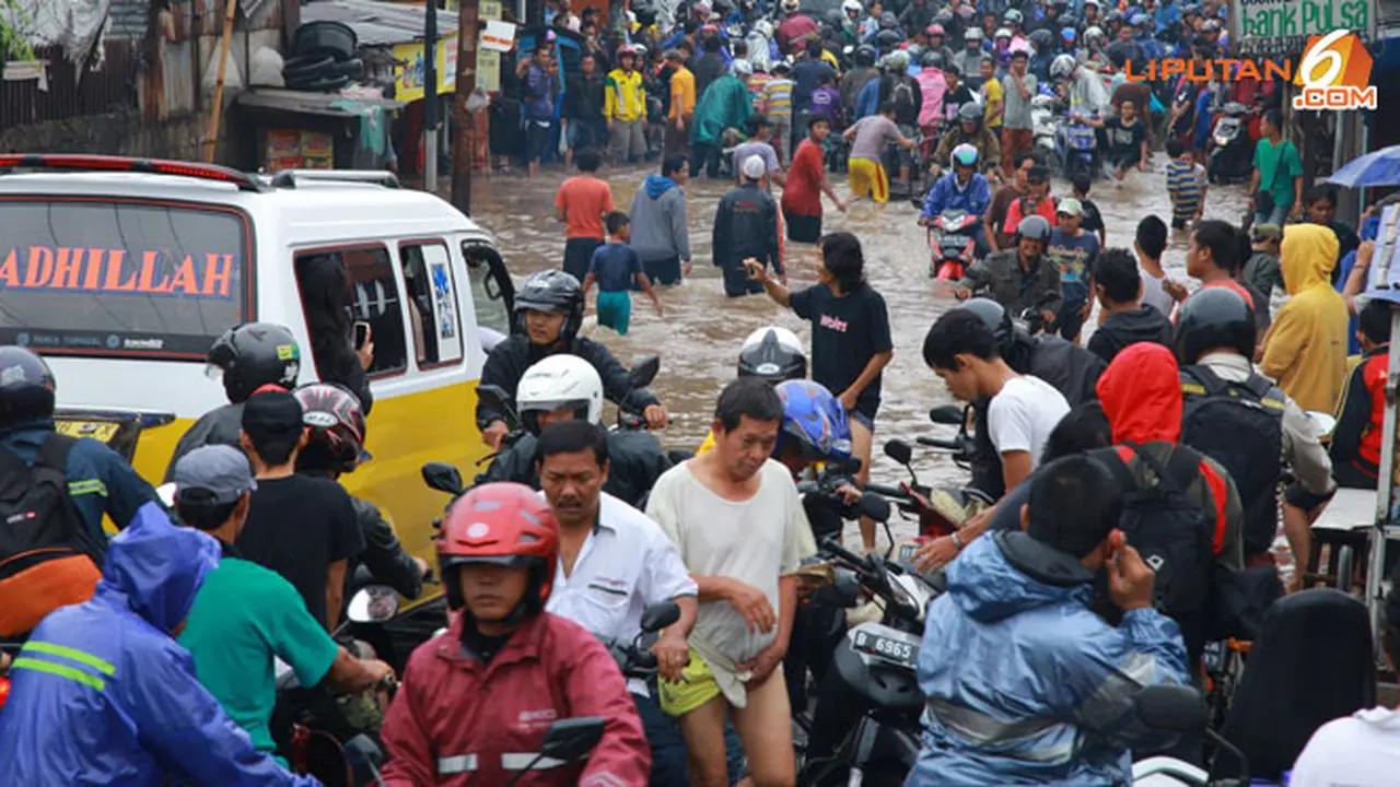 Ilustrasi banjir Jakarta