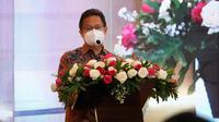 Menteri Kesehatan RI Budi Gunadi Sadikin saat acara 'The Strengthening of National Referral Hospitals and Vertical Technical Units Project' di RS Kanker Dharmais, Jakarta, Sabtu (26/3/2022). (Dok Kementerian Kesehatan RI)