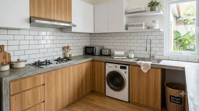 Ide Dapur Kecil yang Tetap Kering Meski Area Cucinya Menyatu