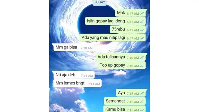5 Chat Anak Beri Semangat ke Ibu Ini Bikin Geleng Kepala