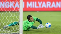Kiper Timnas Indonesia, Emil Audero Mulyadi, dalam duel melawan Oman dengan kemenangan 3-0 pada FIFA Matchday, Jumat (5/6/2026). (Bola.com/Bagaskara Lazuardi)