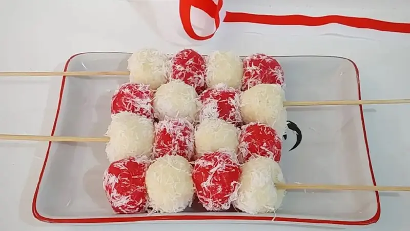 Resep kue sate singkong merah putih @cp_bali_asti