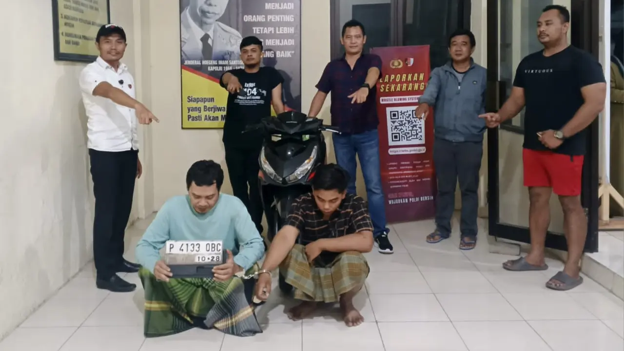 Polsek Rogojampi Banyuwangi bekuk pelaku curanmor yang ditengarai akibat judol.