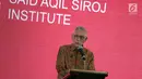 Wapres ke-6 Try Sutrisno memberikan sambutan pada acara Deklarasi Said Aqil Siroj (SAS) Institute di Jakarta, Rabu,(1/8). SAS Institute sebuah organisasi simbol perjuangan gagasan Islam Nusantara. (Liputan6.com/Johan Tallo)