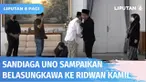 Menteri Pariwisata dan Ekonomi Kreatif, Sandiaga Salahuddin Uno melakukan takziah dan menemui Ridwan Kamil di Rumah Dinas Gubernur Jawa Barat. Mengenang Eril, Sandiaga Uno ungkap Eril miliki tiga amalan besar selama hidupnya.