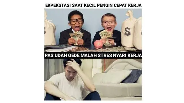 Beda Ekspektasi, Ini 6 Meme Susahnya Bila Sudah Dewasa Ini Bikin Pilu