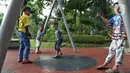 Taman ini dulunya merupakan sebuah Waduk dari sub sistem Kali Cideng. (Liputan6.com/Angga Yuniar)