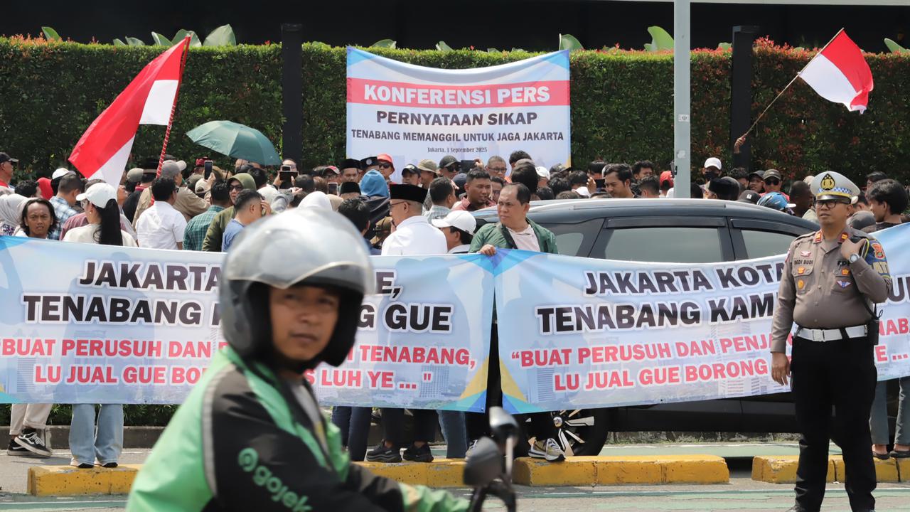 FOTO: Warga Tanah Abang Gelar Deklarasi Damai, Tegaskan Tolak Anarkisme di Jakarta