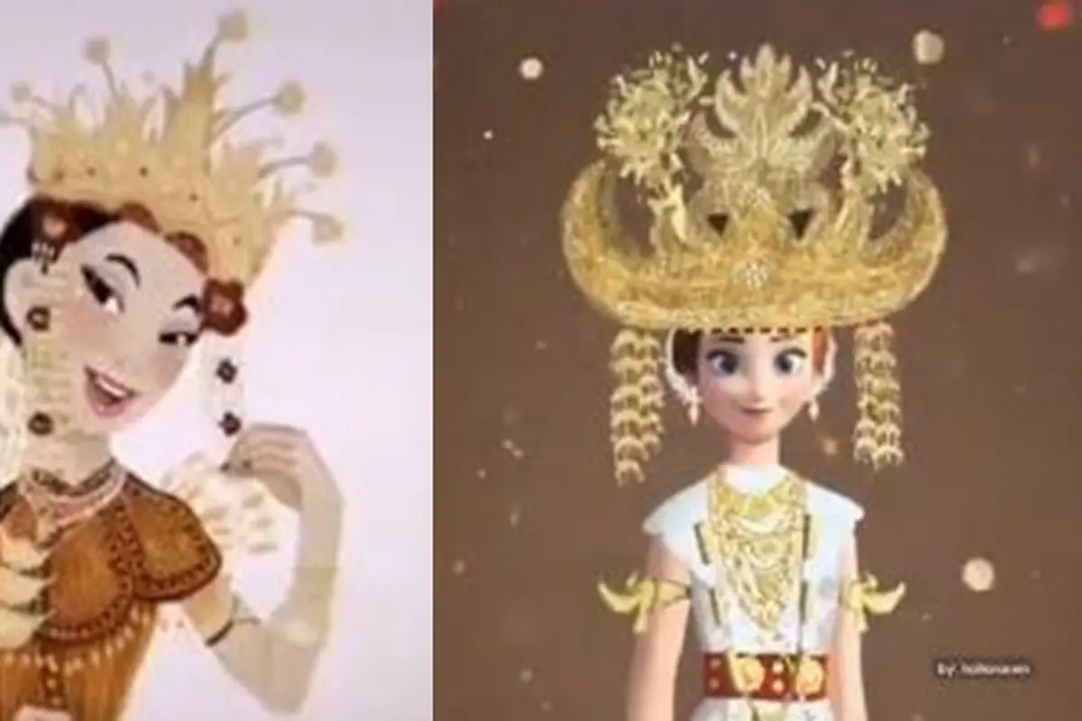 Hasil Editan 7 Tokoh Princess di Film Disney Versi Indonesia Ini Bikin Kagum