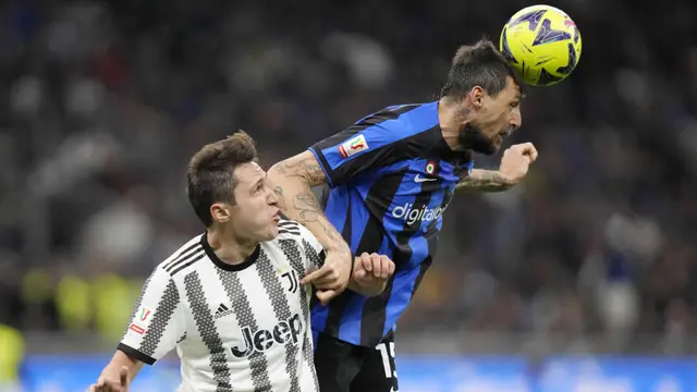 Foto: Gol Semata Wayang Dimarco Bawa Inter Milan Singkirkan Juventus dari Coppa Italia