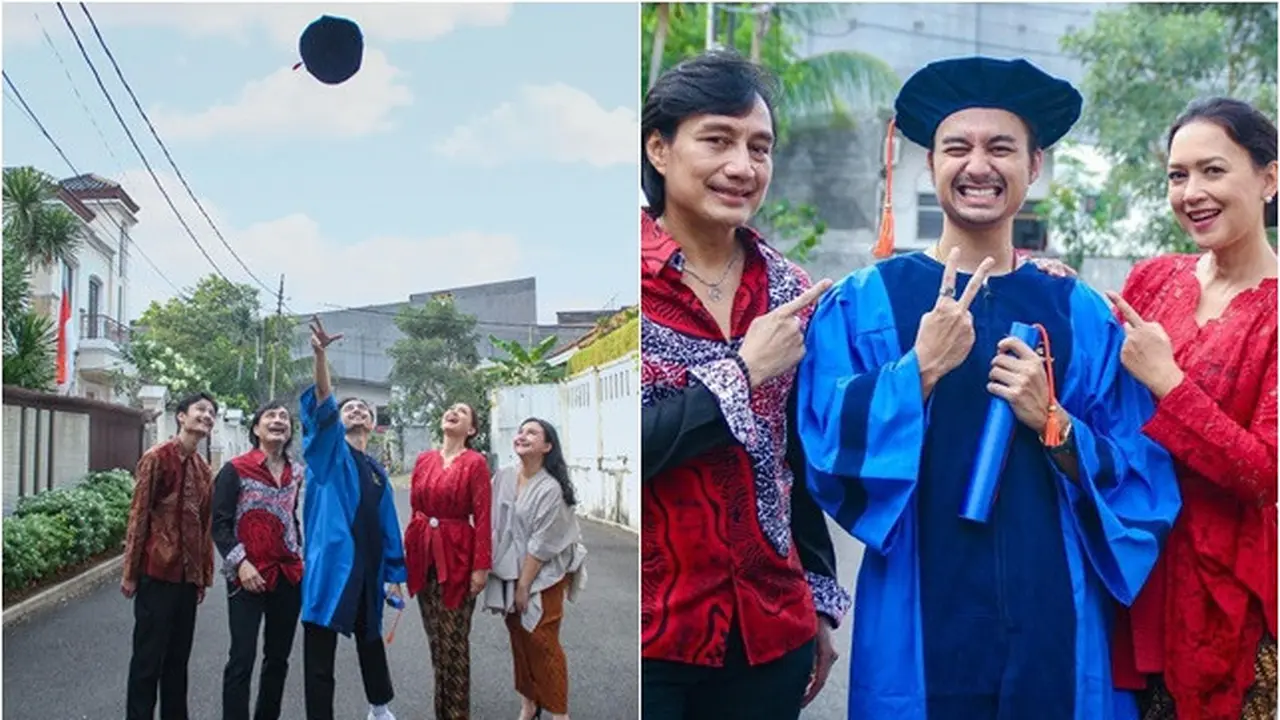 6 Potret Manis Ira Wibowo dan Katon Bagaskara Rayakan Wisuda Radya Bagaskara