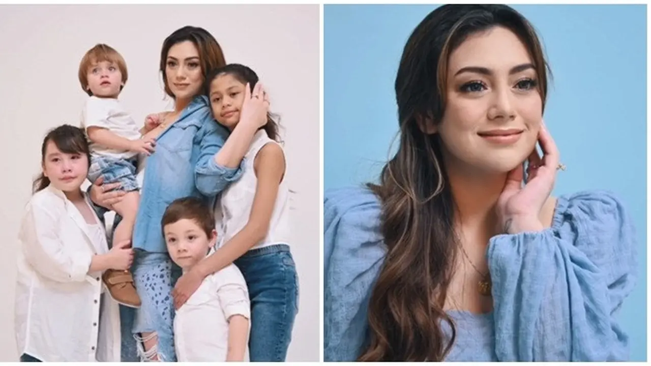 Tanpa Stefan William, Ini 8 Momen Pemotretan Keluarga Celine Evangelista