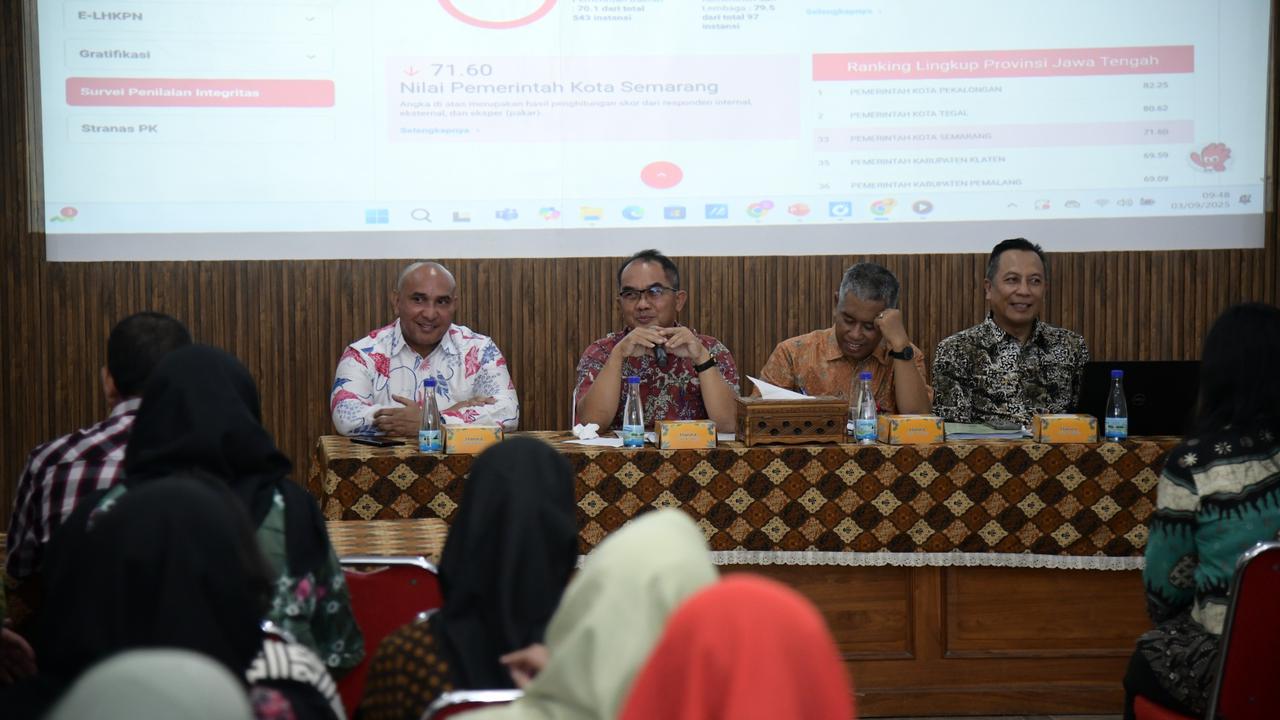 Pj. Sekda Kota Semarang, Budi Prakosa saat Sosialisasi Survei Penilaian Integritas (SPI) Tahun 2025