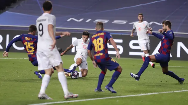 FOTO: Bayern Munchen Bantai Barcelona 8-2