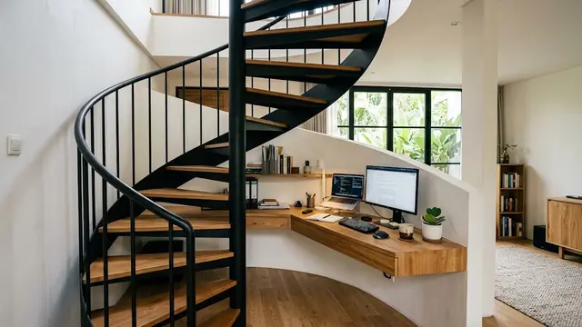 Desain Tangga Rumah Minimalis/AI Generated