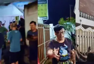 Tangkapan layar video viral warga geruduk penginapan di Bandar Lampung. (Istimewa)