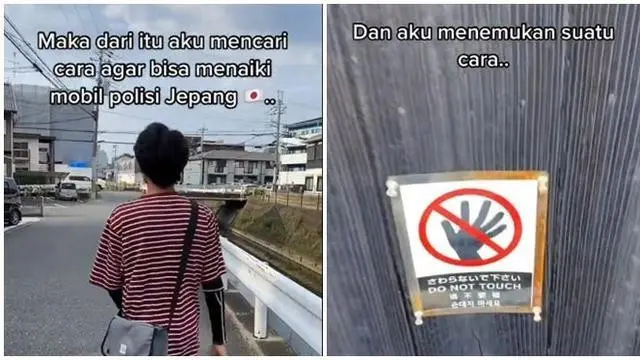 Miliki Impian Naik Mobil Polisi Jepang (Sumber: TikTok/@droopingllama)