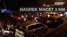 Di H-4, kemacetan juga terjadi di Nagreg, Jawa Barat. Peningkatan jumlah kendaraan yang melintas membuat kemacetan sejauh 3 km