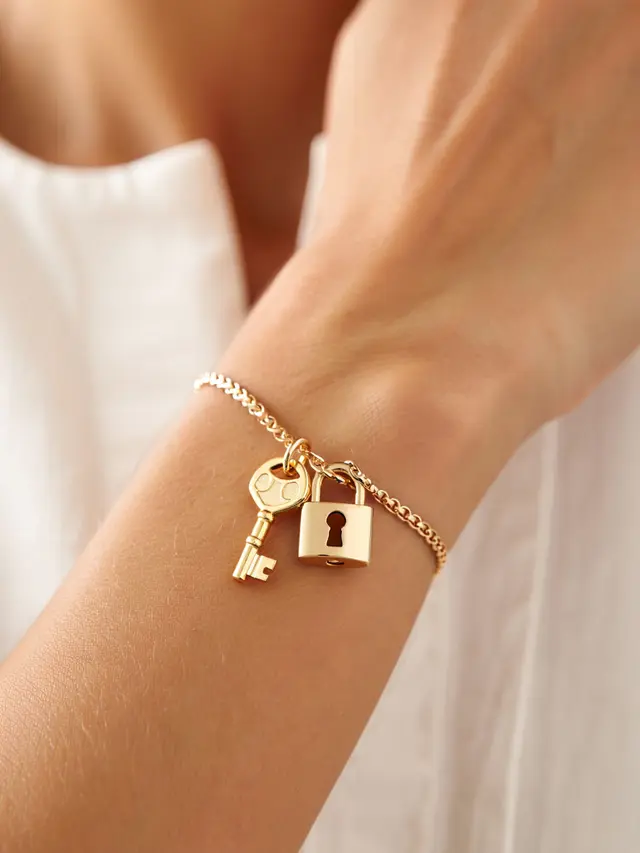 Model Gelang Emas 18 Karat Charm Unik