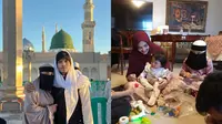 Potret Ashanty Ketemu Cucu Saat Umrah, Arsy dan Aurel Pakai Cadar (Sumber: Instagram/@aurelie.hermansyah dan @ananghijau)