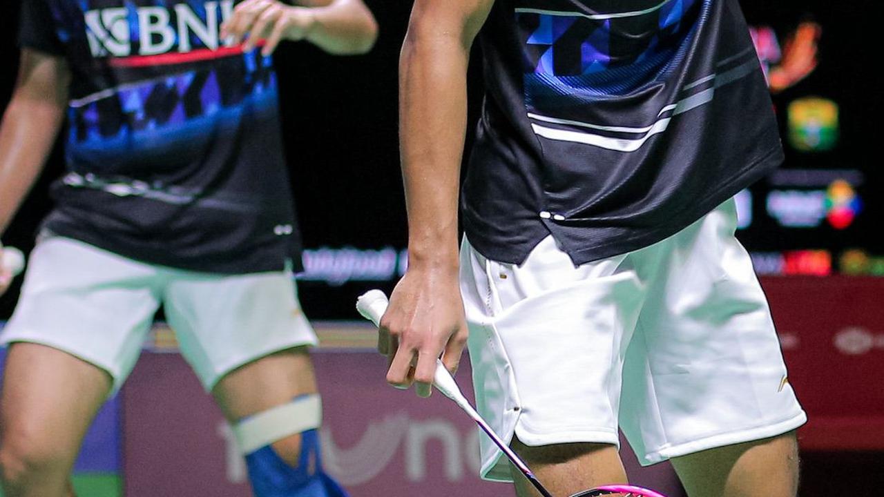 Bagas/Fikri menyerah lewat rubber game dengan skor 16-21, 21-15, 21-23.&nbsp;Bola.com/Bagaskara Lazuardi