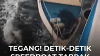Detik-detik speedboat Mutiara Mamang menabrak kapal motor Obi Permai di perairan Halmahera Selatan terekam kamera. Beruntung, empat ABK speedboat selamat tanpa luka, sementara bagian haluan speedboat mengalami kerusakan.
