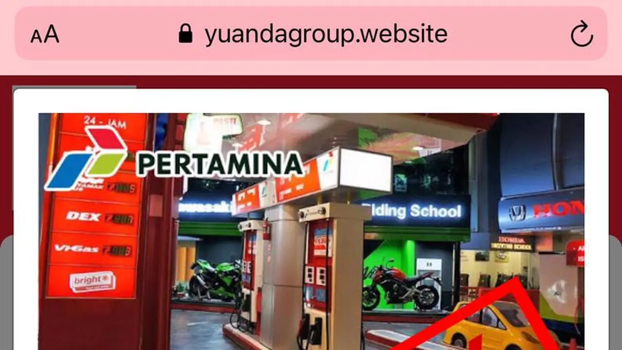 Hoaks Undian yang mengatasnamakan Pertamina.