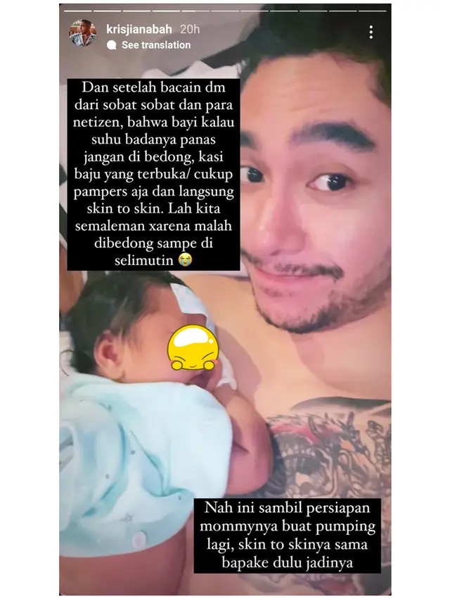 5 Momen Krisjiana Suami Siti Badriah Momong Anak, Jadi Ayah Siaga