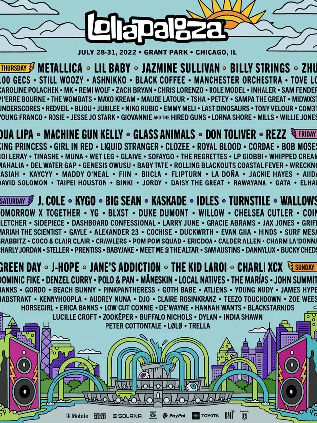 Poster Lollapalooza 2022.