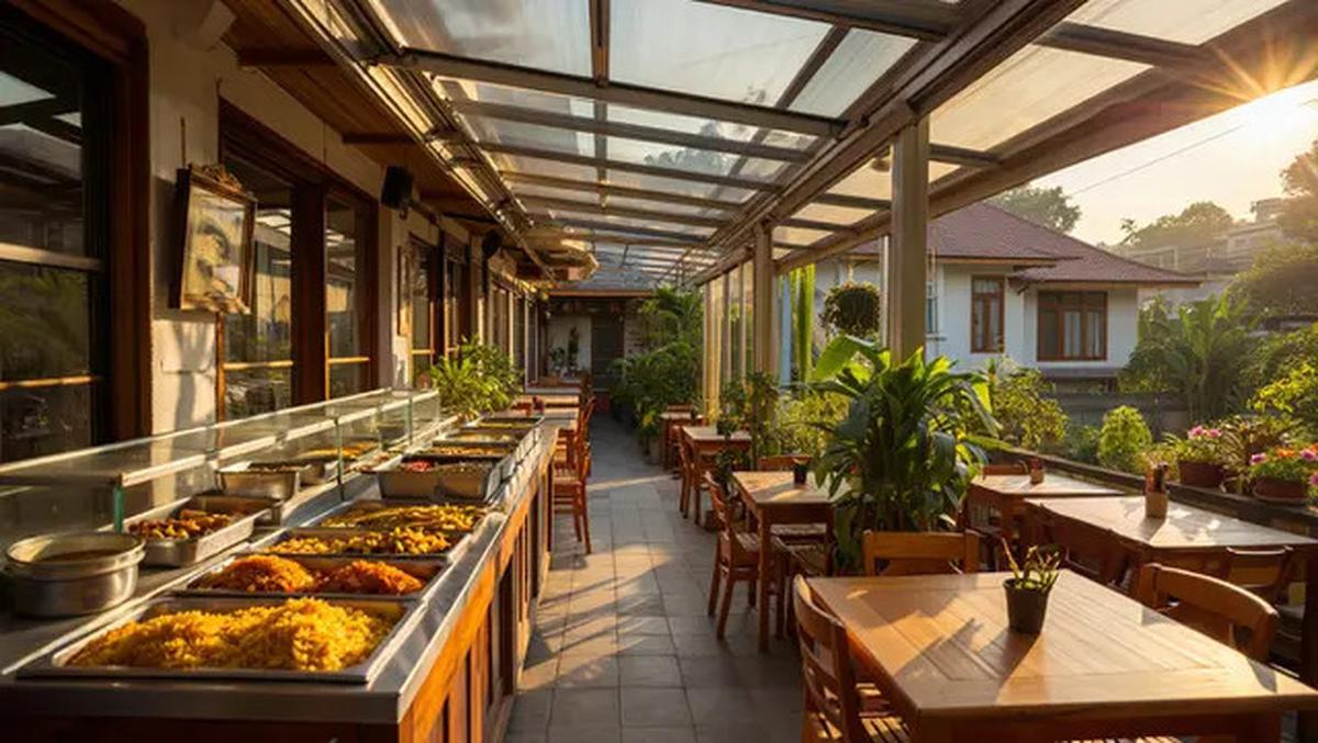 8 Desain Warung Prasmanan di Teras Rumah dengan Etalase Kaca Panjang, Pembeli Bisa Langsung Lihat Menu