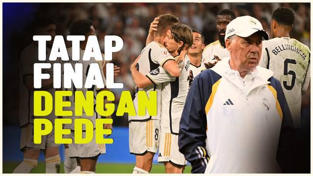 Berita video Carlo Ancelotti menyampaikan, bahwa timnya sangat percaya diri menatap laga final Liga Champions melawan Borussia Dortmund.