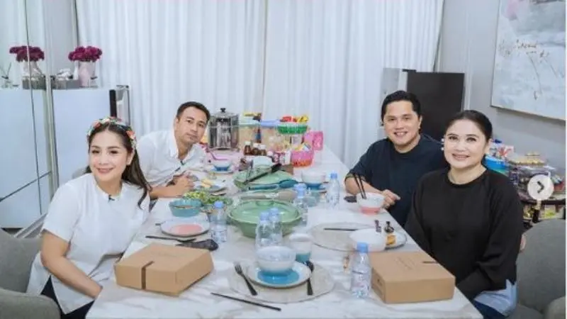 Erick Thohir Sahur Bareng Keluarga Raffi Ahmad, Warganet Singgung Kepastian Piala Dunia U-20