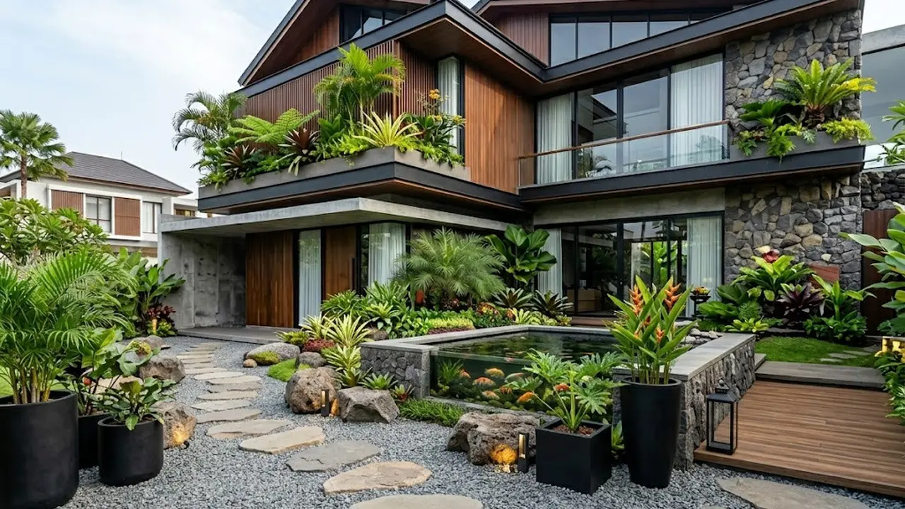 Desain Halaman Rumah yang Tidak Mudah Ditumbuhi Rumput Liar